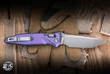 Microtech Marfione Select Socom RAM-LOK Manual Folding Knife Purple Haze Titanium 4" M390 Tanto Stonewash 161RLS-10MS6