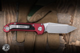 Microtech LUDT Gen III Automatic Folding Knife Merlot Aluminum/Grip Inlay 3.4" M390 Tanto Stonewash 1136-10MR