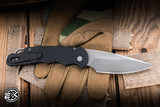 ProTech TR-4 Tactical Response 4 Automatic Folding Knife Feather Textured Black Aluminum 4" MagnaMax Saber Stonewash T4105F-MM
