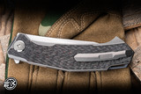 Shirogorov x Sinkevich Pike Folding Knife Red Carbon Fiber  3.75" MagnaCut
