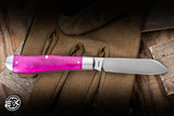 Jack Wolf Knives Eureka Slipjoint Folding Knife Smooth Purple Bone 2.83" 14C28N Satin