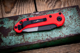 Microtech LUDT Gen III Automatic Folding Knife Red Milwaukee Aluminum 3.4" M390 Tanto Two Tone 1136-1MWS