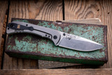 Preowned-Half Face Blades Cav Folder Knife OD Green Textured G10 3.5" MagnaCut Drop Point