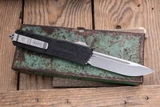 Preowned-Microtech Scarab OTF Black 3.95" M390 Stonewash 278-10