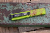 Preowned-Microtech Ultratech OTF ZombieTech Aluminum 3.4" M390 Dagger Black  122-1Z