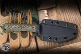 RMJ Tactical "Utsidihi" Fixed Blade Knife Dirty Olive G10 3.5" MagnaCut Drop Point Tungsten Grey