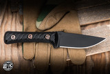 RMJ Tactical "Utsidihi" Fixed Blade Knife Black G10 3.5" MagnaCut Drop Point Graphite Black