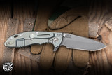 Hinderer Knives XM-18 Flipper Folding Knife Triway OD Green G10/BB Green Titanium 3.5" MagnaCut Spanto Working Finish