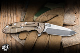 Hinderer Knives XM-18 Flipper Folding Knife Triway Black G10/Stonewash Bronze Titanium 3.5" MagnaCut Spanto 