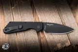 Preowned-Pro-Tech Strider PT+ AUTO Folding Knife Aluminum 3.05" CruWear Drop Point Black DLC