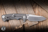 Hinderer Knives Project X Flipper Knife Blue G10/Working Finish 3.65" MagnaCut Sheepsfoot Stonewash