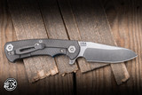Hinderer Knives Project X Flipper Knife Blue/Black G10/Working Finish 3.65" MagnaCut Sheepsfoot Stonewash