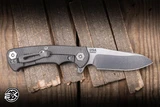 Hinderer Knives Project X Flipper Knife Black/Blue G10/Working Finish 3.65" MagnaCut Sheepsfoot Stonewash