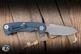 Hinderer Knives Project X Flipper Knife Red G10/Battle Blue 3.65" MagnaCut Sheepsfoot