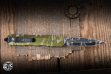 Microtech Dirac Delta OTF Automatic Knife OD Green Pixel Camo Aluminum 3.75" M390 Dagger Black Pixel Camo  227-1ODPXC