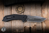 Kershaw Flatbed Assisted Flipper Knife Black GFN/Silver Steel Inlay 3.1" 8Cr13MoV Tanto BlackWash 1376