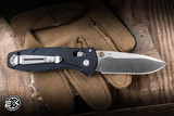 Benchmade Mini Barrage AXIS-Assist Folding Knife Blue Canyon Richlite 2.9" S30V Drop Point Stonewash  585-03