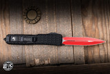 Preowned-Microtech Ultratech "Sith Lord" OTF Automatic Knife 3.4" Dagger Red Serrated  122-3SL