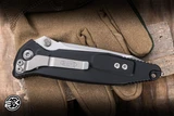 Microtech Socom Elite Manual Folding Knife Black Aluminum 4\" M390 Tanto Stonewash Part-Serrated 161-11