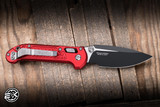 Microtech LUDT Ram-LOK Folding Knife Red Frag Aluminum 3.4" M390 Black 1135RL-1FRRD