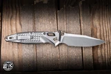 Microtech Marfione Select Socom RAM-LOK Manual Folding Knife Frag Titanium/Flamed Ti Accents 4" M390 Clip Point Stonewash 160RL-10FRMS5