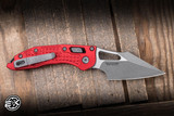 Microtech M-Stitch Ram-LOK Folding Knife Red Frag Aluminum 3.25" M390 Wharncliffe Apocalyptic 169MRL-10APFRRD
