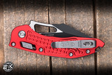 Microtech M-Stitch Ram-LOK Folding Knife Red Frag Aluminum 3.25" M390 Black 169MRL-1FRRD