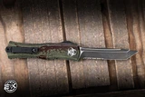Microtech Hera II Mini OTF Automatic Knife Outbreak Aluminum 3" M390 Tanto Part Serrated 1704M-2OBDS