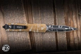 Microtech Dirac OTF Automatic Knife Tan Pixel Camo 2.9" M390 Dagger Black Pixel Camo 225-1TAPXC