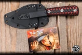 RMJ Tactical "UCAP" Fixed Blade Knife Black Widow G10 4" MagnaCut Graphite Black