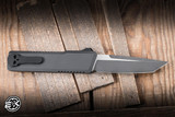 Chaves Knives Dissident OTF Automatic Knife Black Flat Blasted Aluminum 3.8" M390 Tanto TT Stonewash