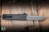Chaves Knives Dissident OTF Automatic Knife Black Flat Blasted Aluminum 3.8" M390 Tanto Stonewash