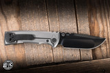 Chaves Knives Redencion Street Integral Folding Knife Bright Stonewash Titanium/Magnetic Inlay 3.25" M390 Drop Point DLC