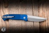 ProTech x Walter Brend Classic AUTO Folding Knife Blue Diamond Textured Aluminum 3.35" MagnaCut Stonewash WB1105-BLUE