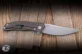 Shirogorov Knives Q95 Ursus Flipper Knife Bronze Titanium 3.75" Elmax Drop Point Stonewash