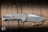 Demko Knives AD20 XXX Folding Knife Herringbone Titanium 4" MagnaCut Stonewash