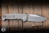 Demko Knives AD20 XXX Folding Knife Dragonscale Titanium 4" MagnaCut Stonewash