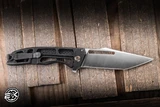 John Gray Slitter V2 Folding Knife Skeletonized "Lightning Strike" Carbon Fiber 4" MagnaCut Tanto