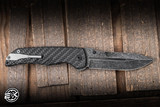 Blackside Customs/Bob Terzuola ATCF Prototype Folding Knife Black Carbon Fiber 3.5" MagnaCut Wasteland