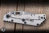 Mick Strider Knives SMF Folding Knife Black G10 4" MagnaCut Bowie Tiger Stripe