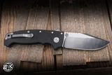 Demko Knives AD20 XXX Folding Knife Black Carbon Fiber 4" 3V Clip Point Two Tone