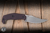 Bastinelli Knives "Ekclusive" Mood Fixed Blade Knife Burgundy Micarta 3.54" MagnaCut Stonewash