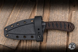 Bastinelli Knives Custom Sin Fixed Blade Knife Brown Tskuka Wrap 3.54" PVD