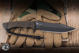 Spartan Blades Horkos Combat Utility Fixed Blade Knife Green Micarta 5.7" MagnaCut Drop Point Black