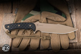 Spartan Blades Horkos Combat Utility Fixed Blade Knife Black Micarta 5.7" MagnaCut Drop Point FDE