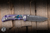 Spartan Blades Custom SHF Harsey Folder Knife "Templar" Titanium 4" Damascus Drop Point