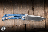 Spartan Blades Custom SHF Harsey Folder Knife "Waving Flag" Titanium 4" MagnaCut Drop Point