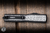 Microtech Ultratech Gen IV OTF Automatic Knife Tennessee Vols Rocky Top 3.5" M390 Dagger  Black