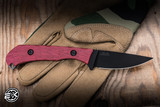 Toor Knives Barrow Fixed Blade Knife Crimson G10 2.8" MagnaCut Drop Point Black