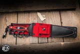 RMJ Tactical Lady Death Fixed Blade Knife Black Widow G10 9.6" 3V Graphite Black